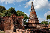 Ayutthaya, Thailand. Wat Phra Ram, A series of chedi located north of the west viharn. 